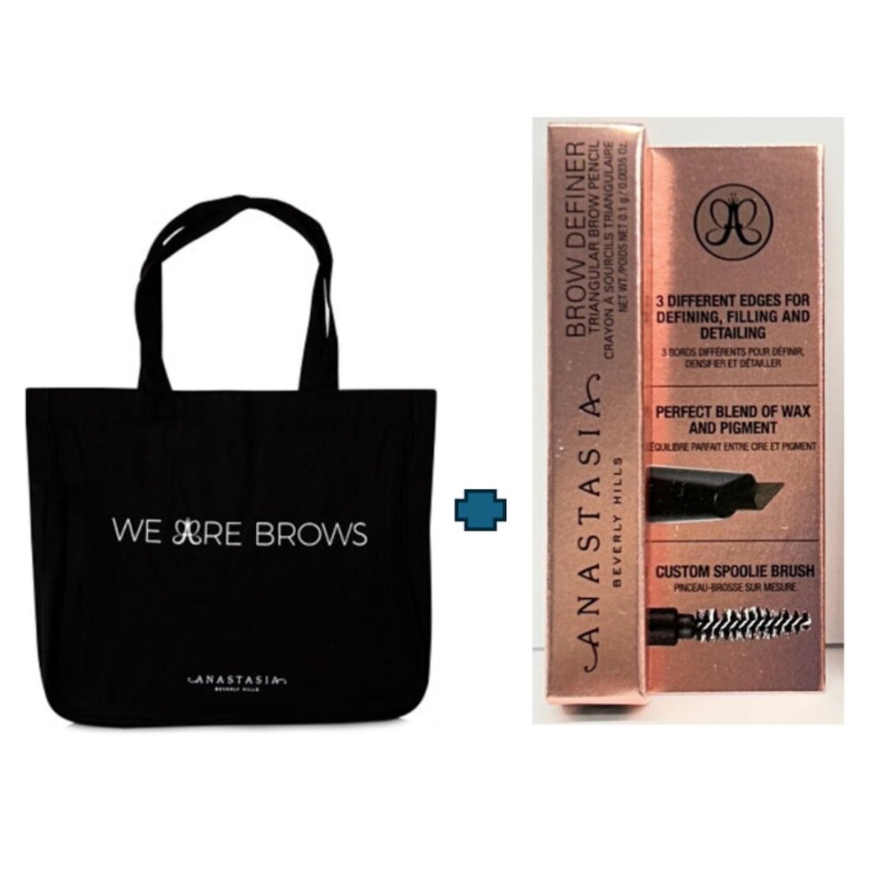 ✨ Anastasia Brows 2-Piece Bundle — Tote +‎ Brow Definer - Dark Brown✨